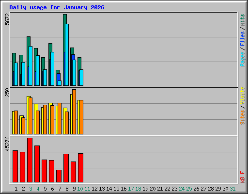 Daily usage for January 2026