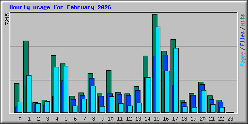 Hourly usage for February 2026
