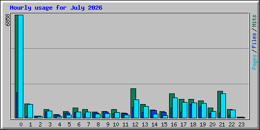 Hourly usage for July 2026