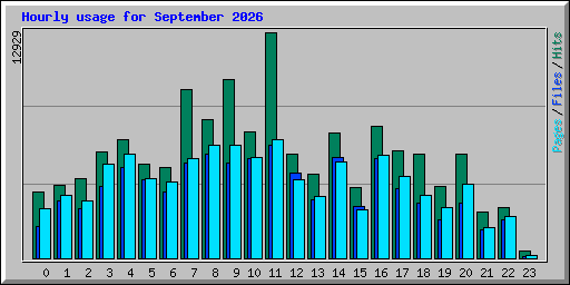 Hourly usage for September 2026